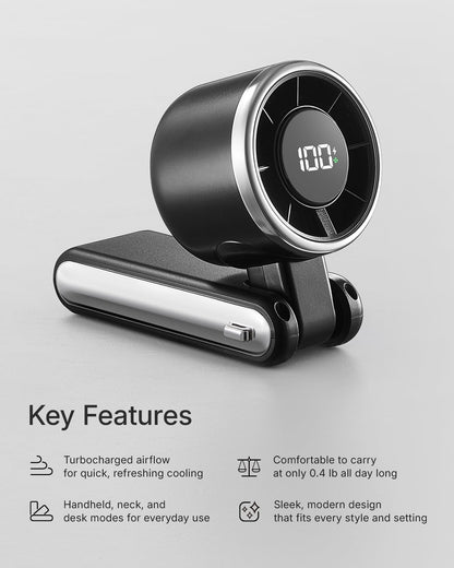 AeroLite™ Portable Fan with Digital Display