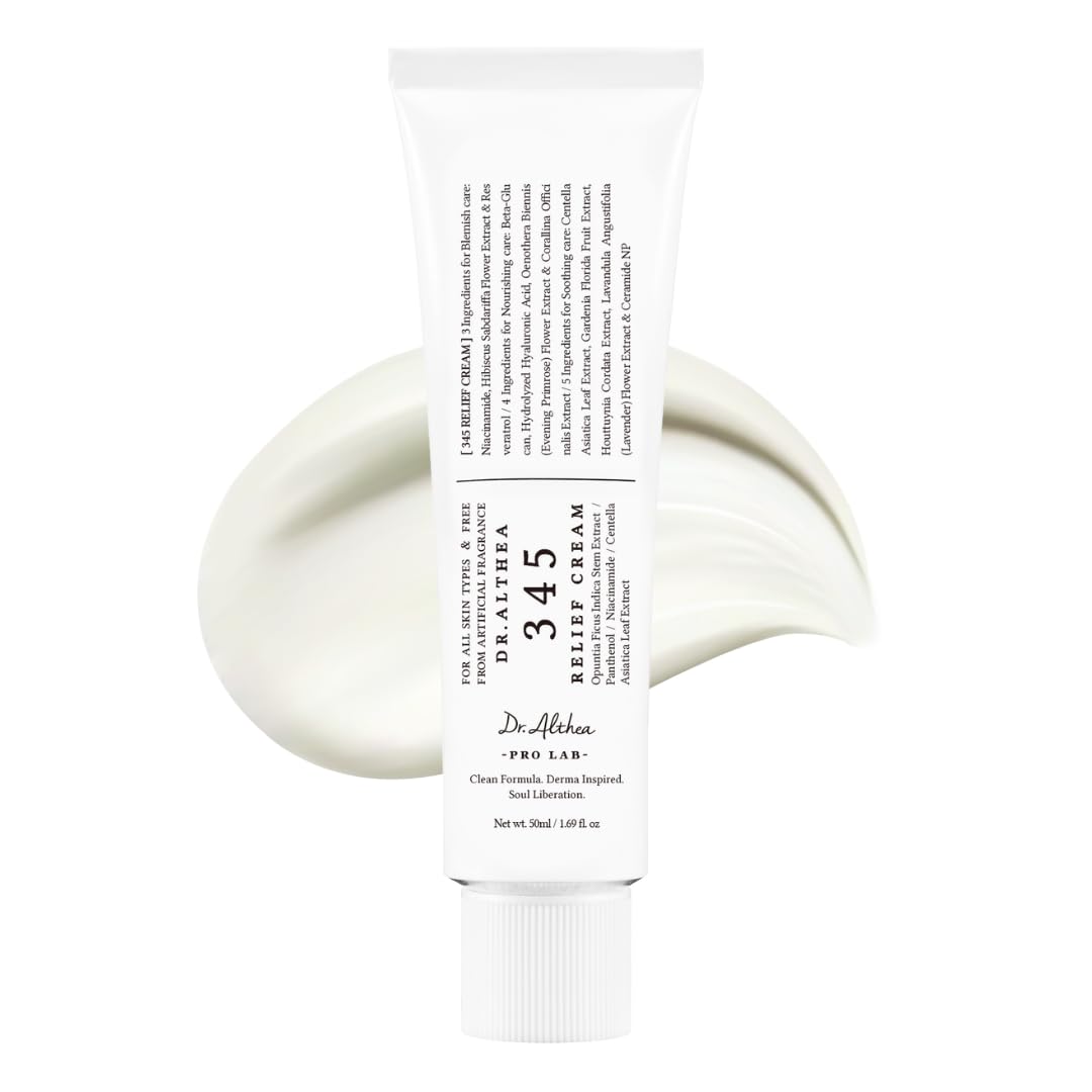 Dr.Althea 345 Relief Cream | Korean Moisturizer for Sensitive & Acne-Prone Skin | 50ml