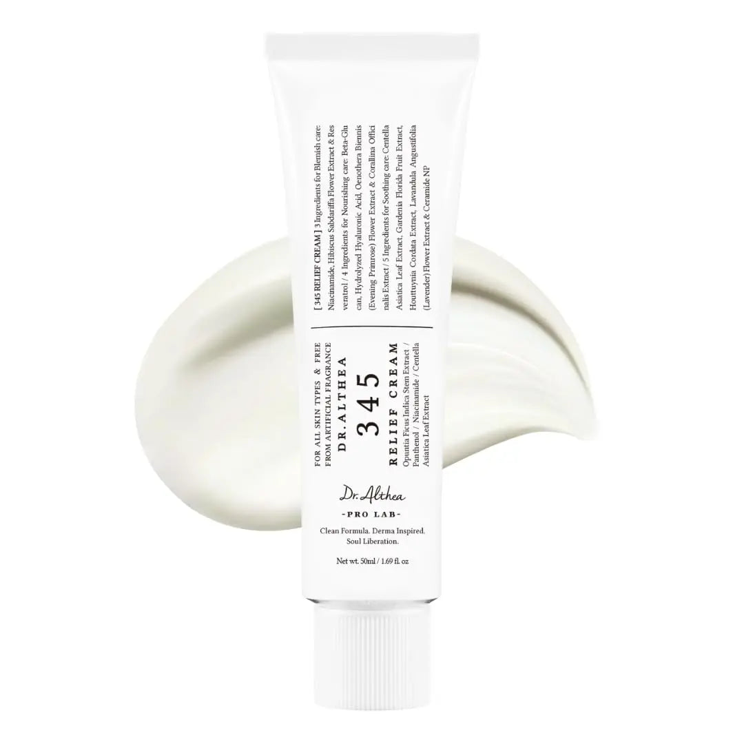 Dr.Althea 345 Relief Cream | Korean Moisturizer for Sensitive & Acne-Prone Skin | 50ml
