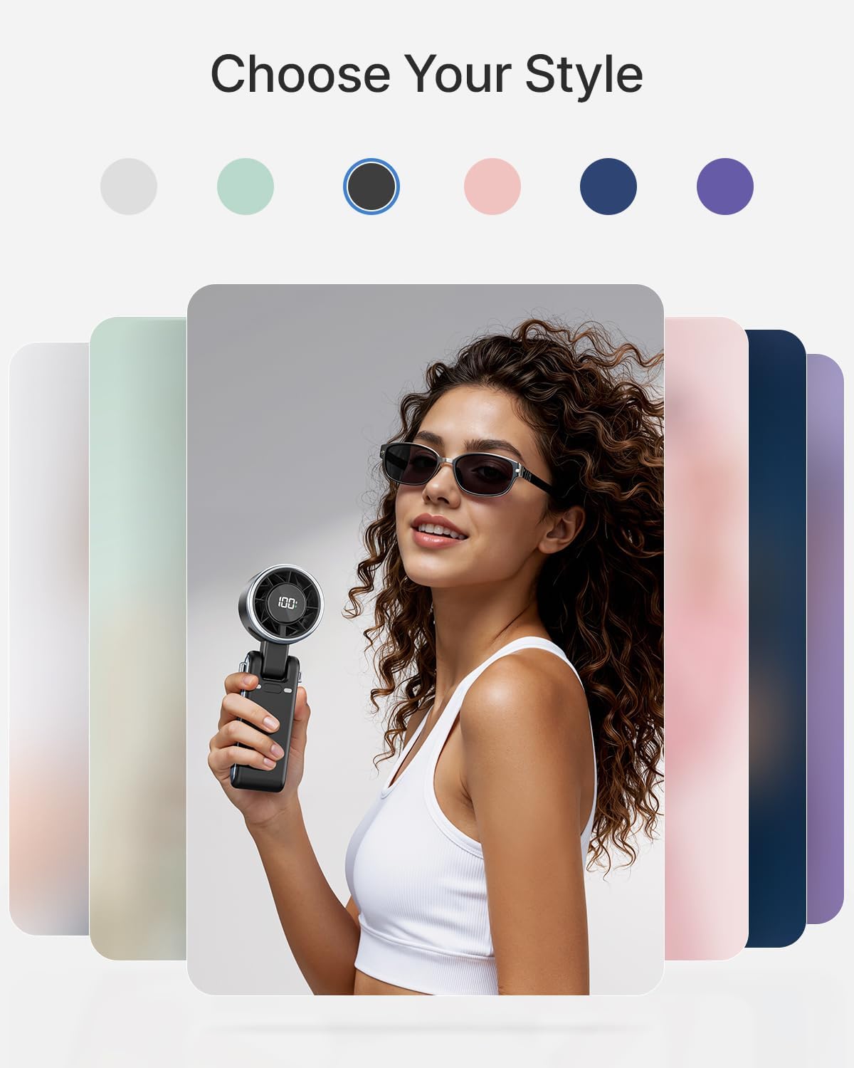 AeroLite™ Portable Fan with Digital Display