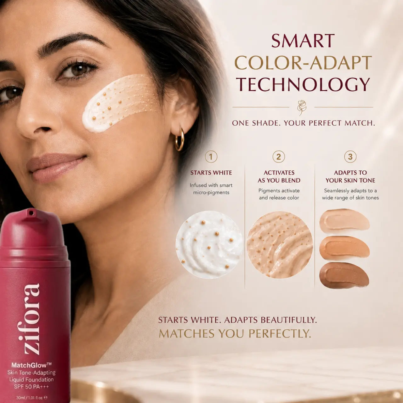 MatchGlow™ - Korean Color-changing Foundation with SPF50