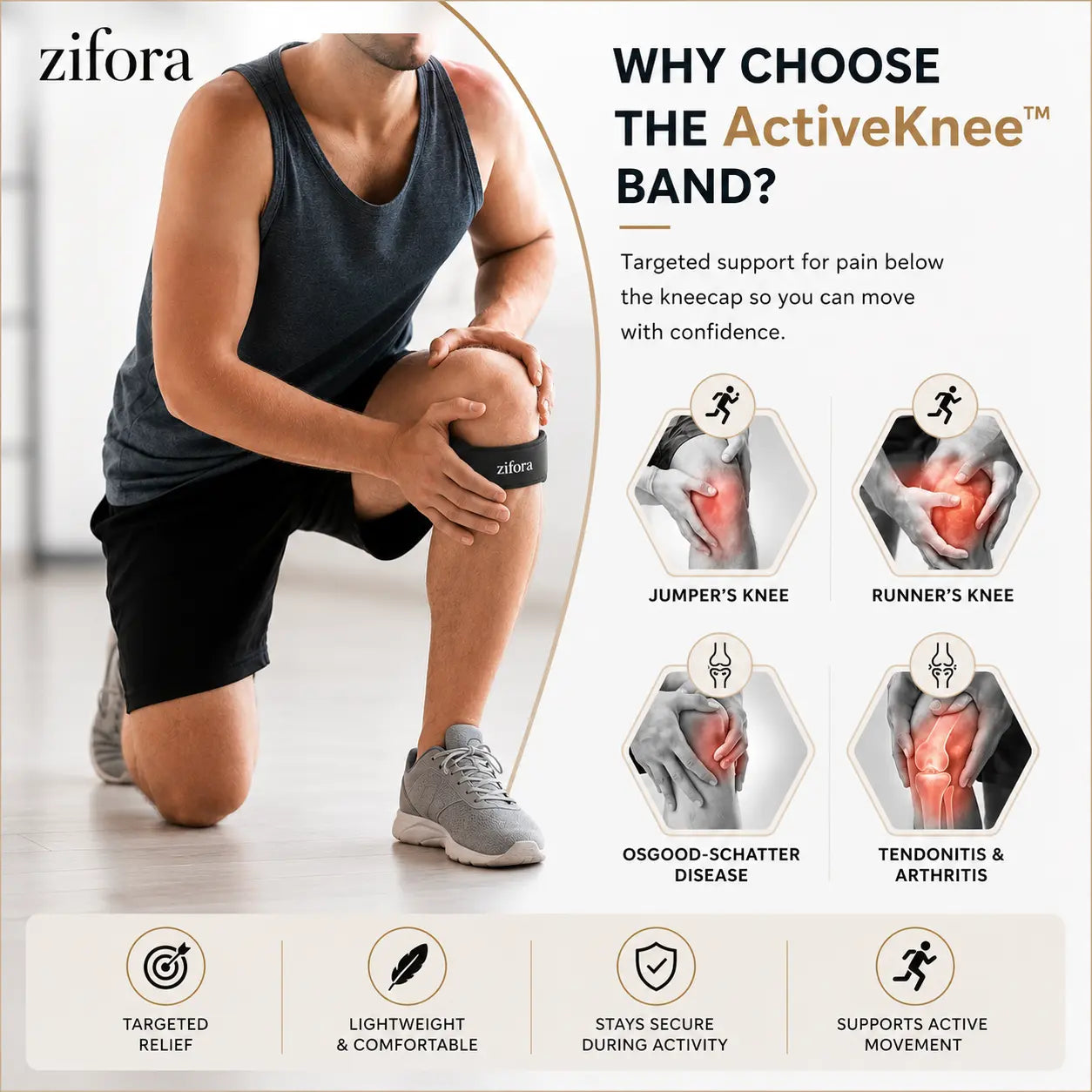 ActiveKnee™ Support Strap | Knee Pain Relief for Running, Sports & Daily Activities
