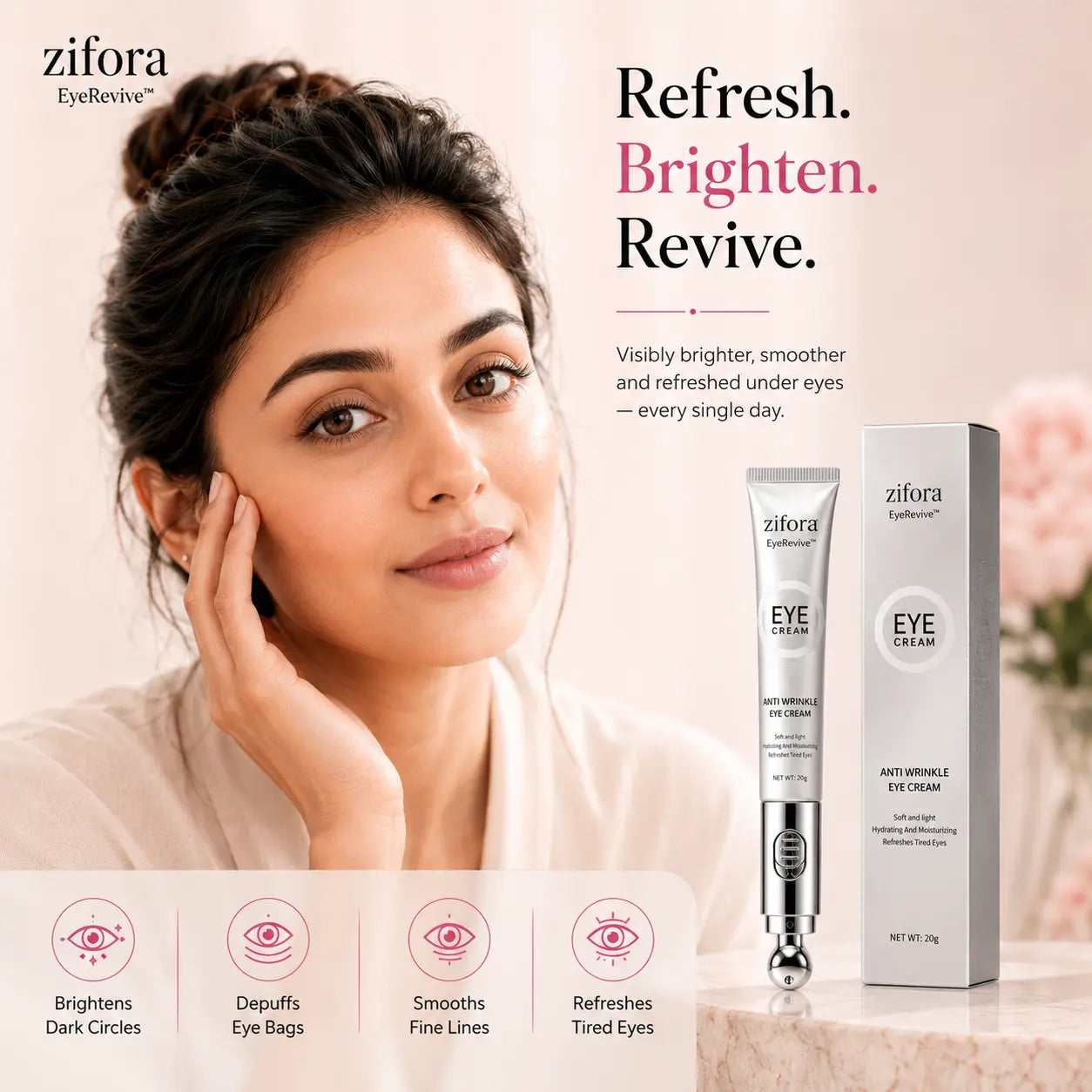 Zifora EyeRevive™ Cooling Eye Cream With Massager
