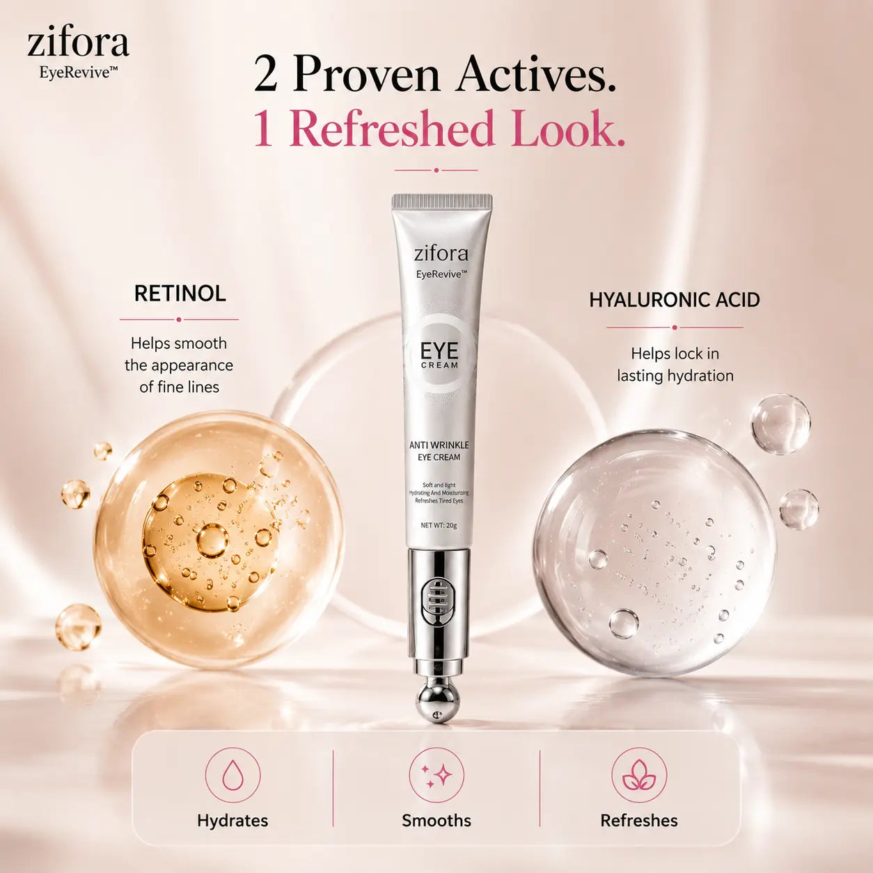 Zifora EyeRevive™ Cooling Eye Cream With Massager